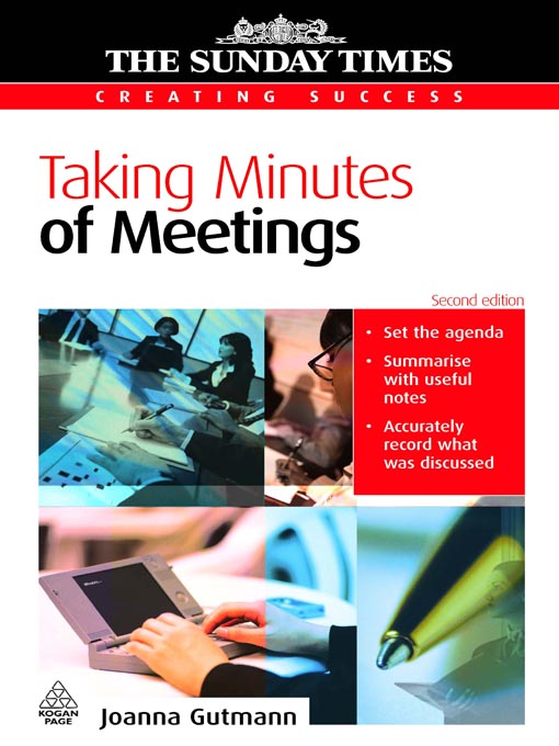 Title details for Taking Minutes of Meetings by Joanna Gutmann - Available